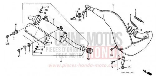 CHAMBRE D'EXPANSION CR250RT de 1996